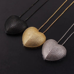 Dimpled Heart Pendant Necklace