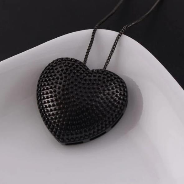 Dimpled Heart Pendant Necklace